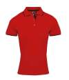 PR619 Premier Ladies Contrast Coolchecker® Piqué Polo Shirt Black / Red colour image